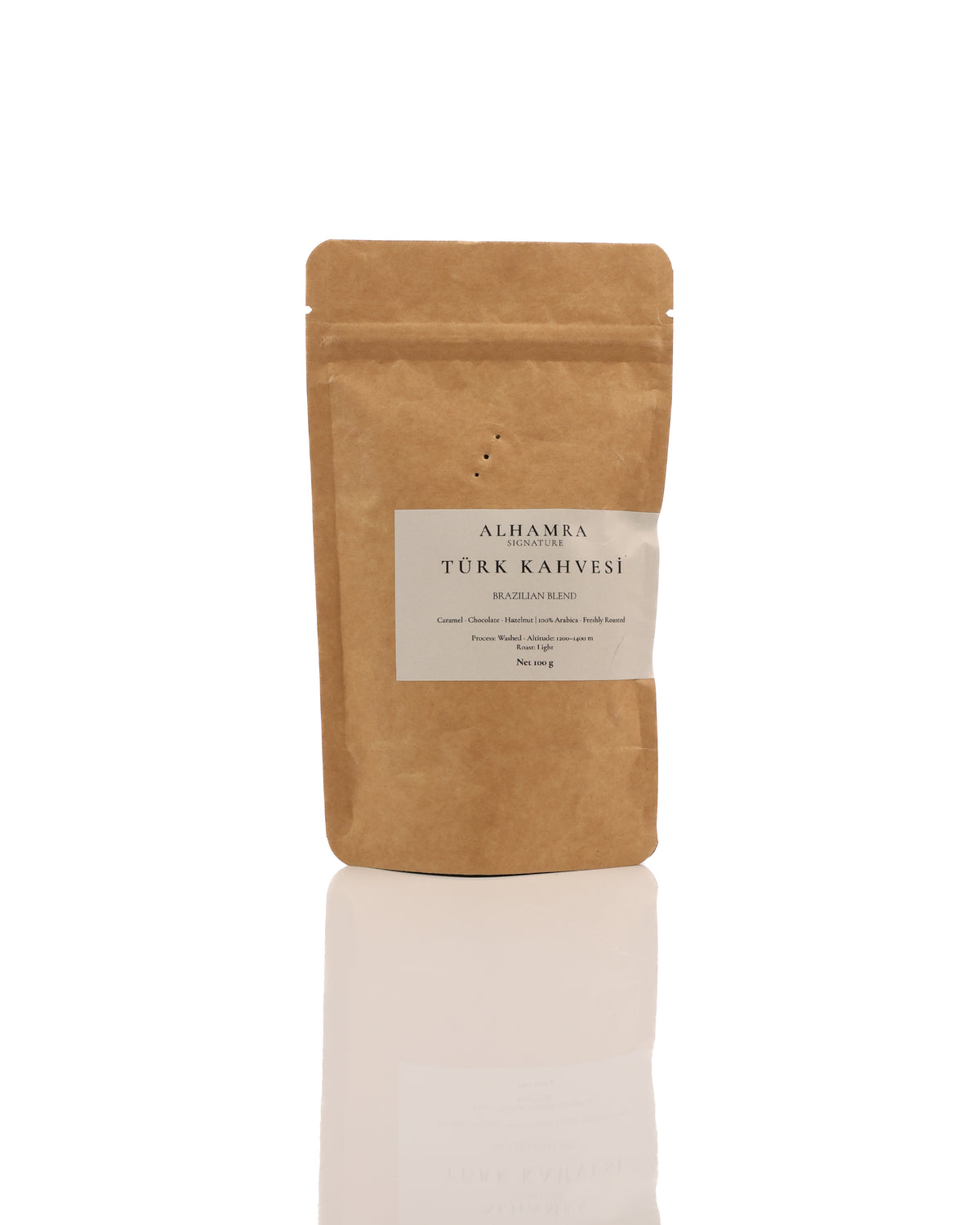 Alhamra Signature Taze Çekilmiş Türk Kahvesi – Brazilian Blend (100 g)