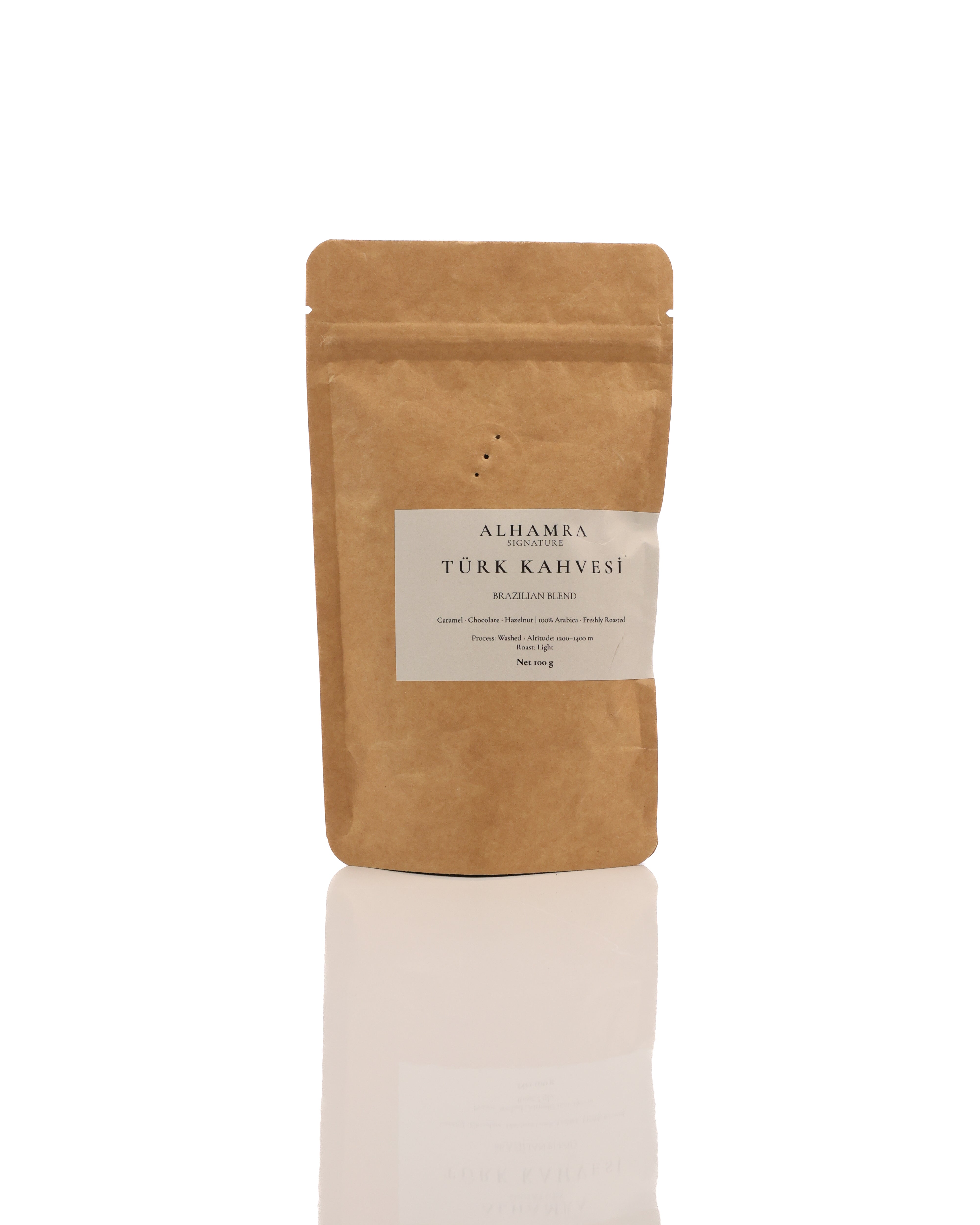 Alhamra Signature Taze Çekilmiş Türk Kahvesi – Brazilian Blend (100 g)