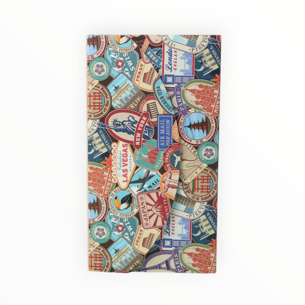 Gezgin Pul Desenli Büyük Zarf Defter – 20×11 cm