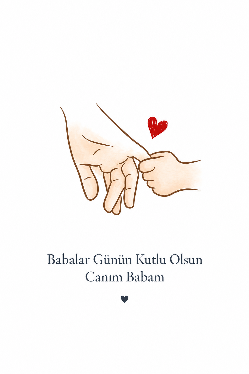 Babalar Günün Kutlu Olsun Canım Babam - not kartı