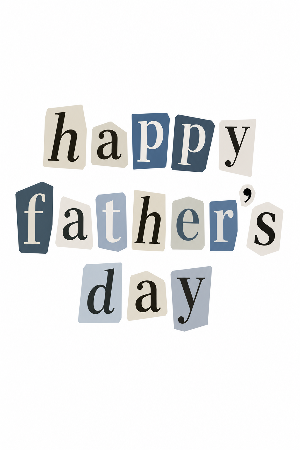 happy father's day - babalar günü not kartı