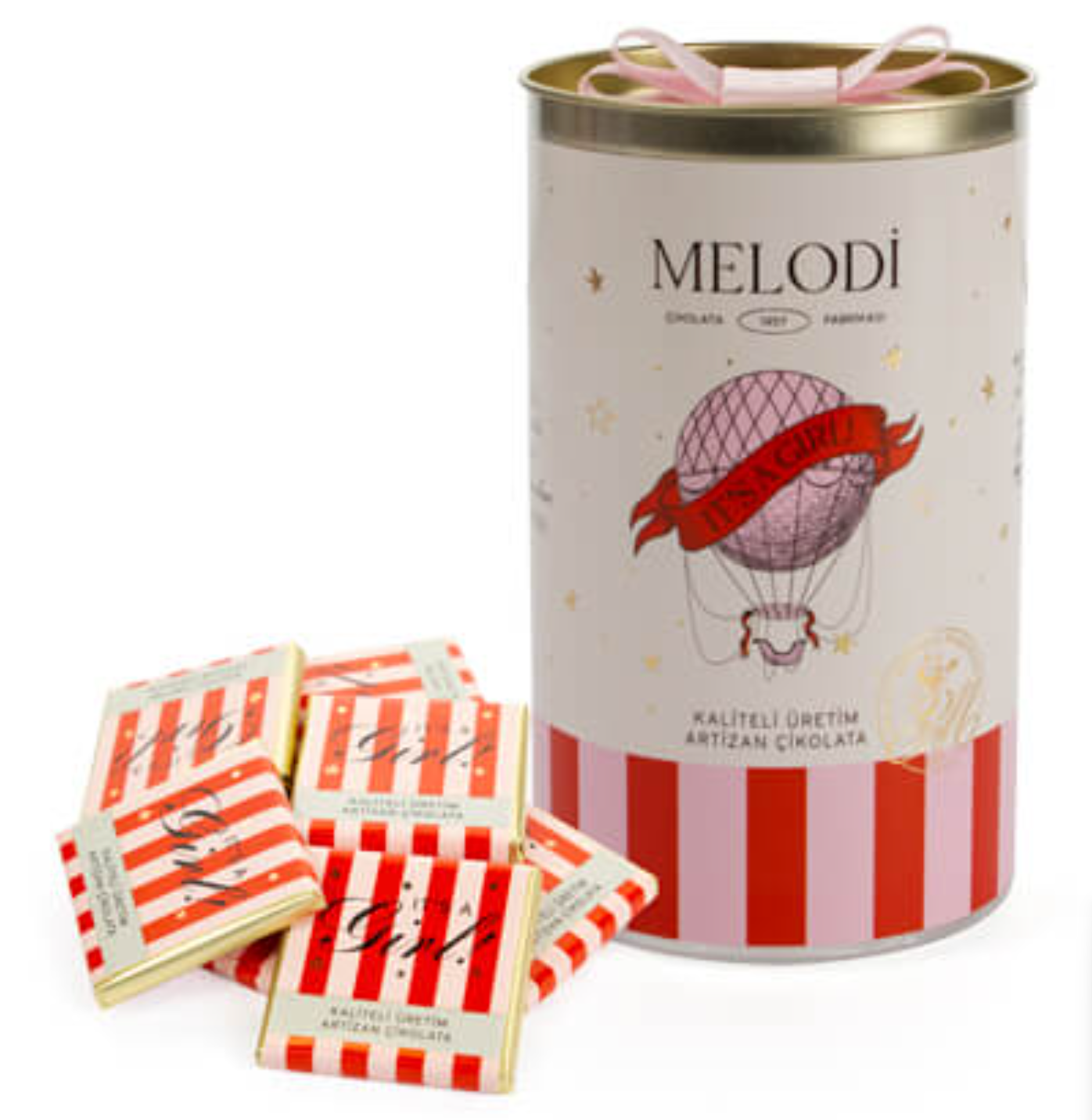 Melodika Pembe Kız Bebek Madlen Çikolata 300 g