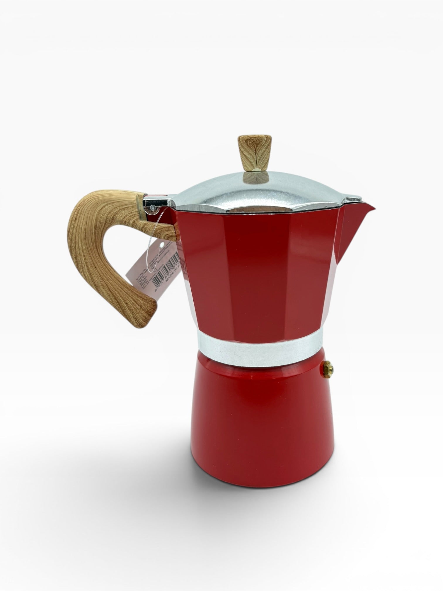 6 Cup Moka Pot Kahve Cezvesi – Kırmızı