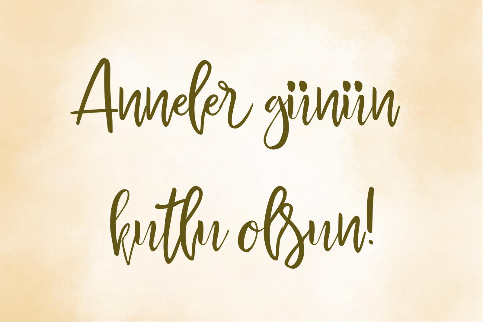 Anneler Günün Kutlu Olsun! - not kartı
