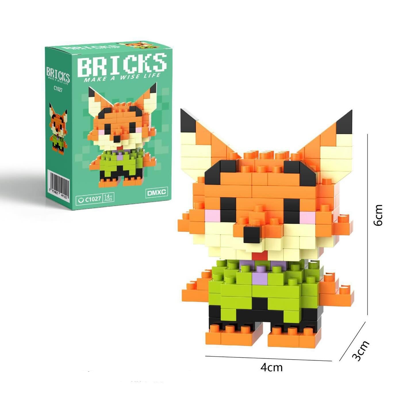 Zootropolis Nick Wilde 3D Figür Mini Bricks Hobi Oyuncak
