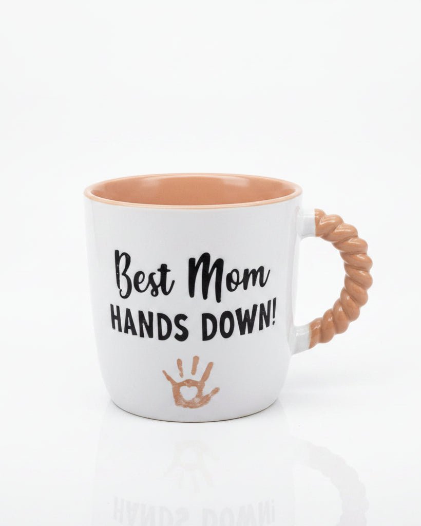 Best Mom Hands Down Porselen Kupa – 310 ml - zarifceconcept-1
