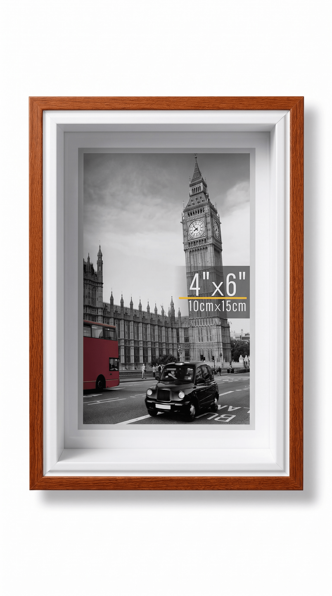 Ceviz Tonlu Ahşap Derin Fotoğraf Çerçevesi – 10 × 15 cm - zarifceconcept-2