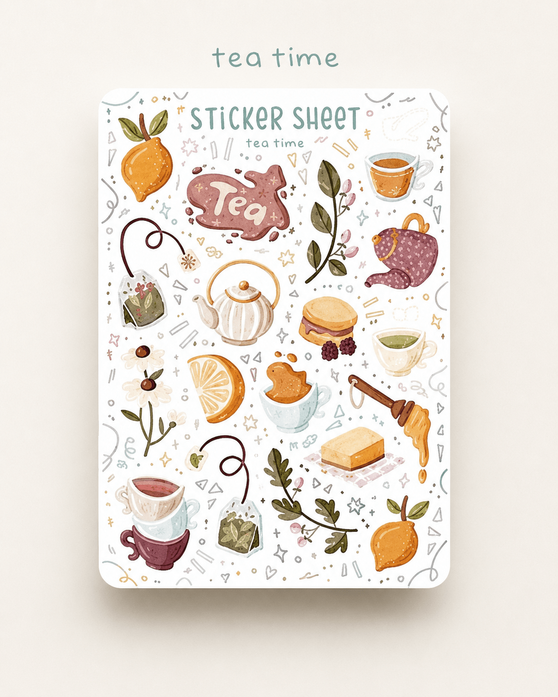 Cozy & Mola Temalı Sticker Sheet – Dekoratif Sticker 10 x 15 cm - zarifceconcept-3