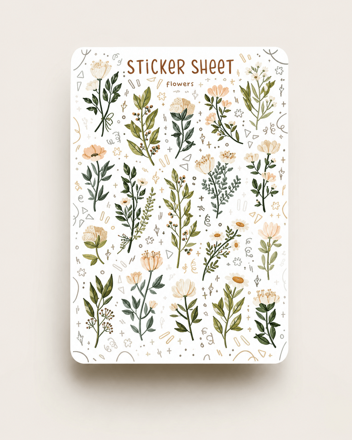 Doğa & Sonbahar Temalı Sticker Sheet – Dekoratif Sticker 10 x 15 cm - zarifceconcept-1