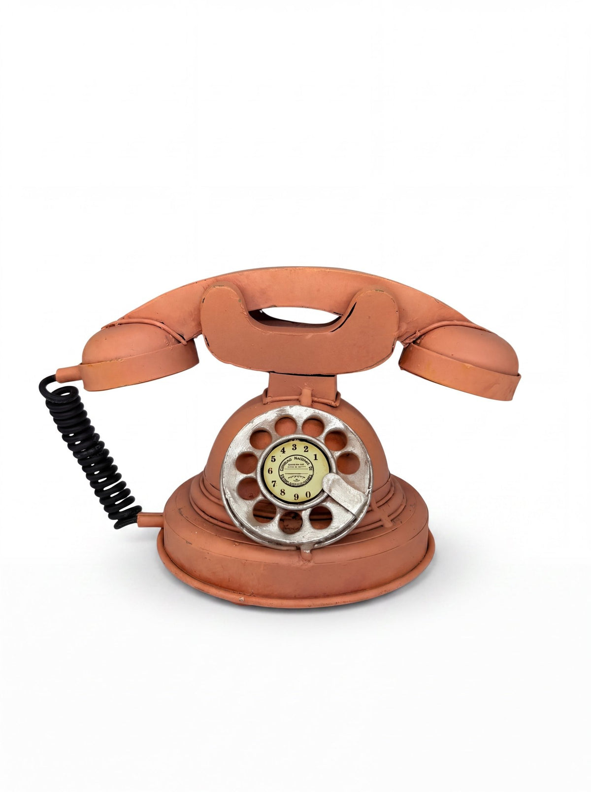 El İşçiliği Metal Ahizeli Telefon Dekoratif Obje - zarifceconcept-1