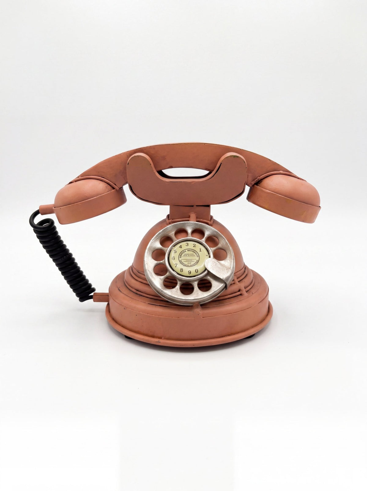 El İşçiliği Metal Ahizeli Telefon Dekoratif Obje - zarifceconcept-3