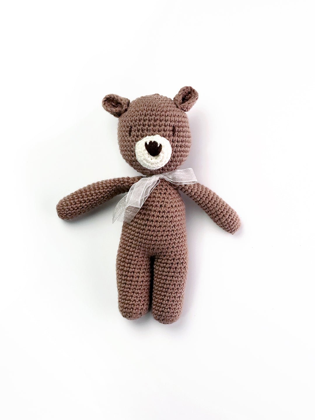 El İşi Amigurumi Ayıcık 17 cm, Sevimli Örgü Bebek Oyuncağı - zarifceconcept-1