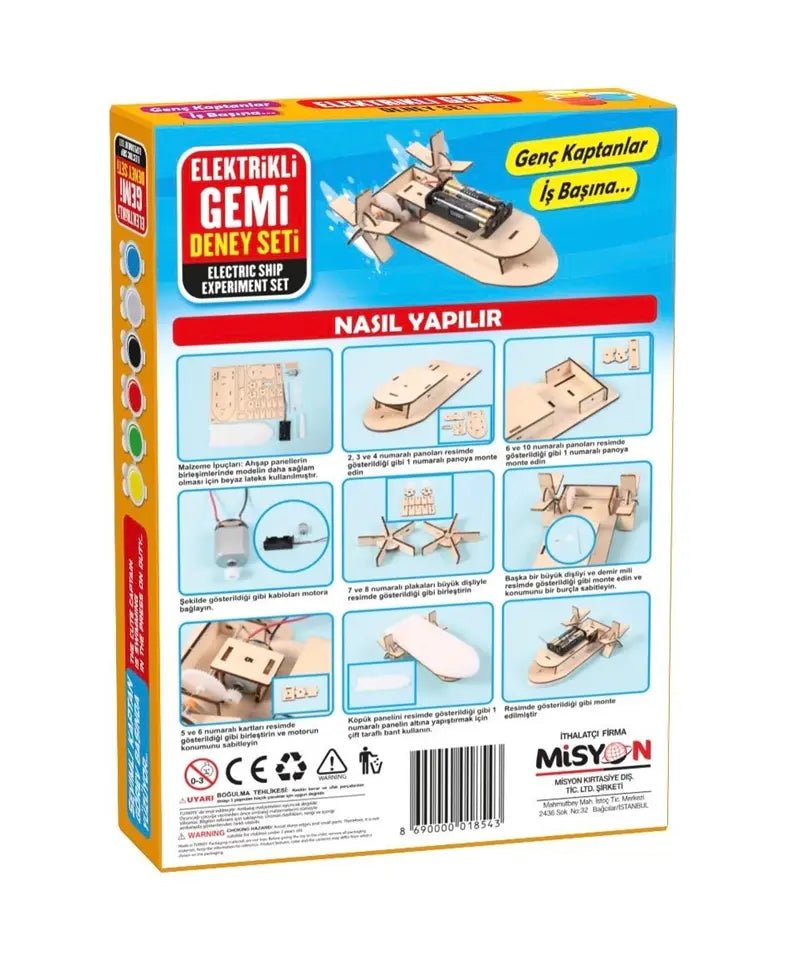 Elektrikli Gemi Deney Seti Kur, boya, çalıştır ve keşfet! - zarifceconcept-2