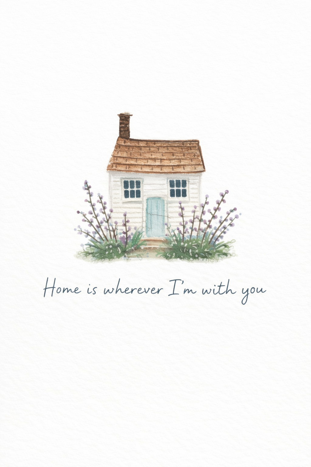 home is wherever I'm with you sevgiliye eşe hediye not kartı