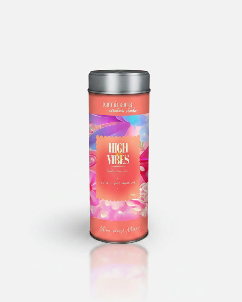 High Vibes Only Tea – Güllü & Şeftali Aromalı Beyaz Çay (50 g)