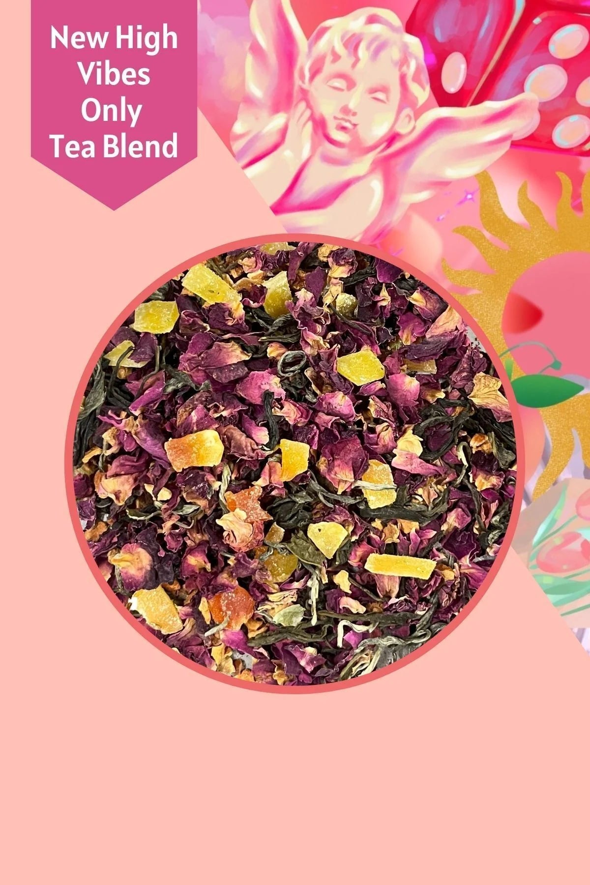 High Vibes Only Tea – Güllü & Şeftali Aromalı Beyaz Çay (50 g)