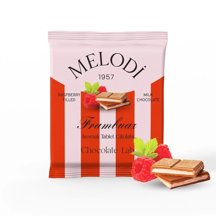 Melodi Frambuaz Aromalı Krema Dolgulu Sütlü Tablet Çikolata – 60 gr - zarifceconcept-1