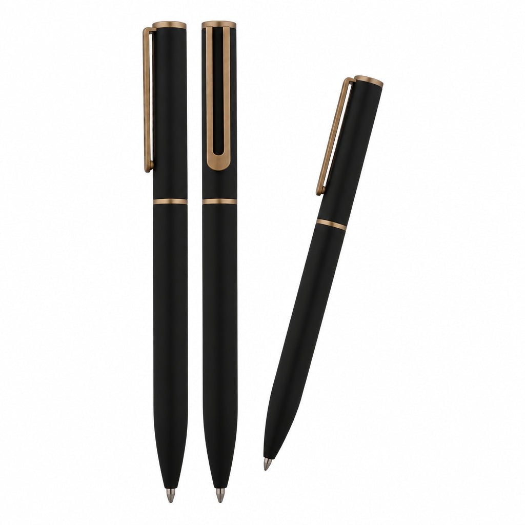 Noir Mat Gold Metal Tükenmez Kalem - zarifceconcept-2