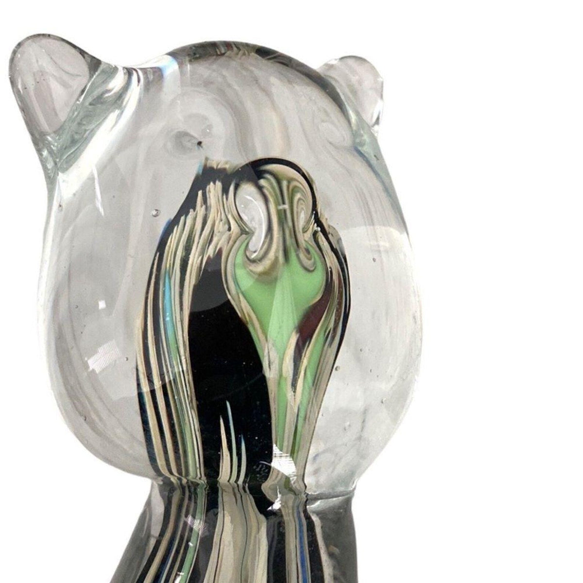 Özel Cam Üfleme Sanatı Kedi Figürü – 24 × 13 cm Ağır Cam - zarifceconcept-2