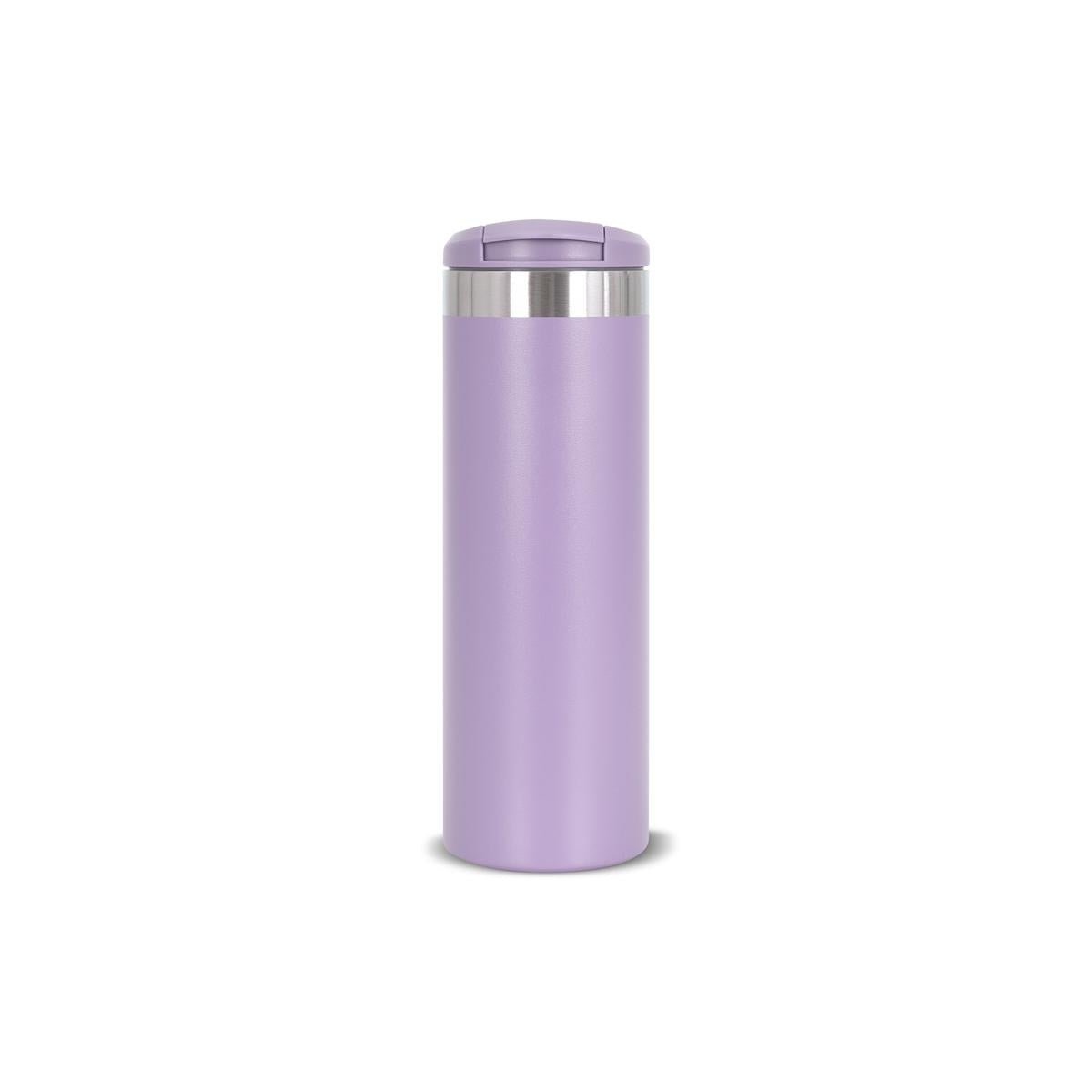 Paslanmaz Çelik Termos 500 ml – Mor | Kilitli Kapaklı Çift Katmanlı Termos - zarifceconcept-1