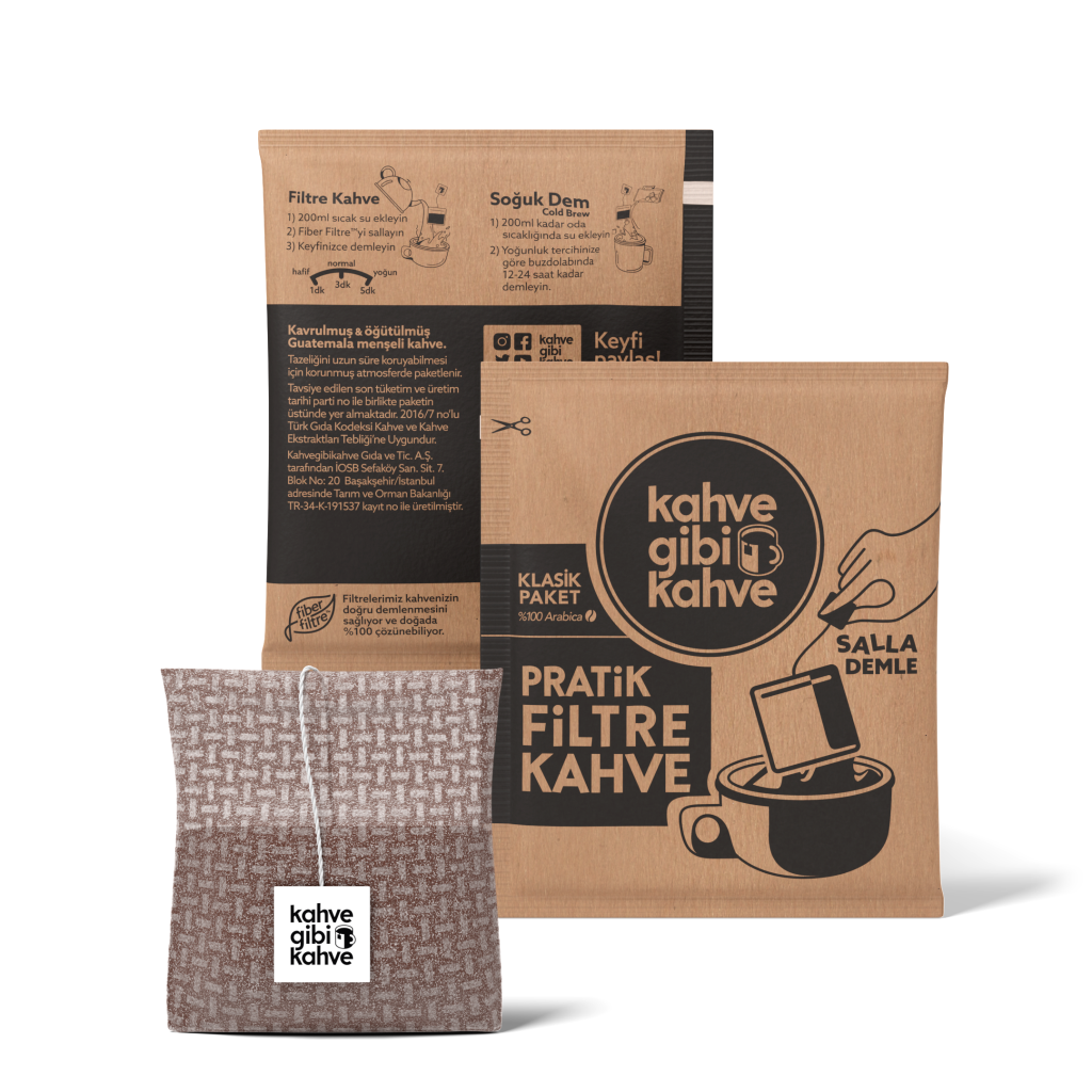Pratik Filtre Kahve gibi Kahve Klasik Paket