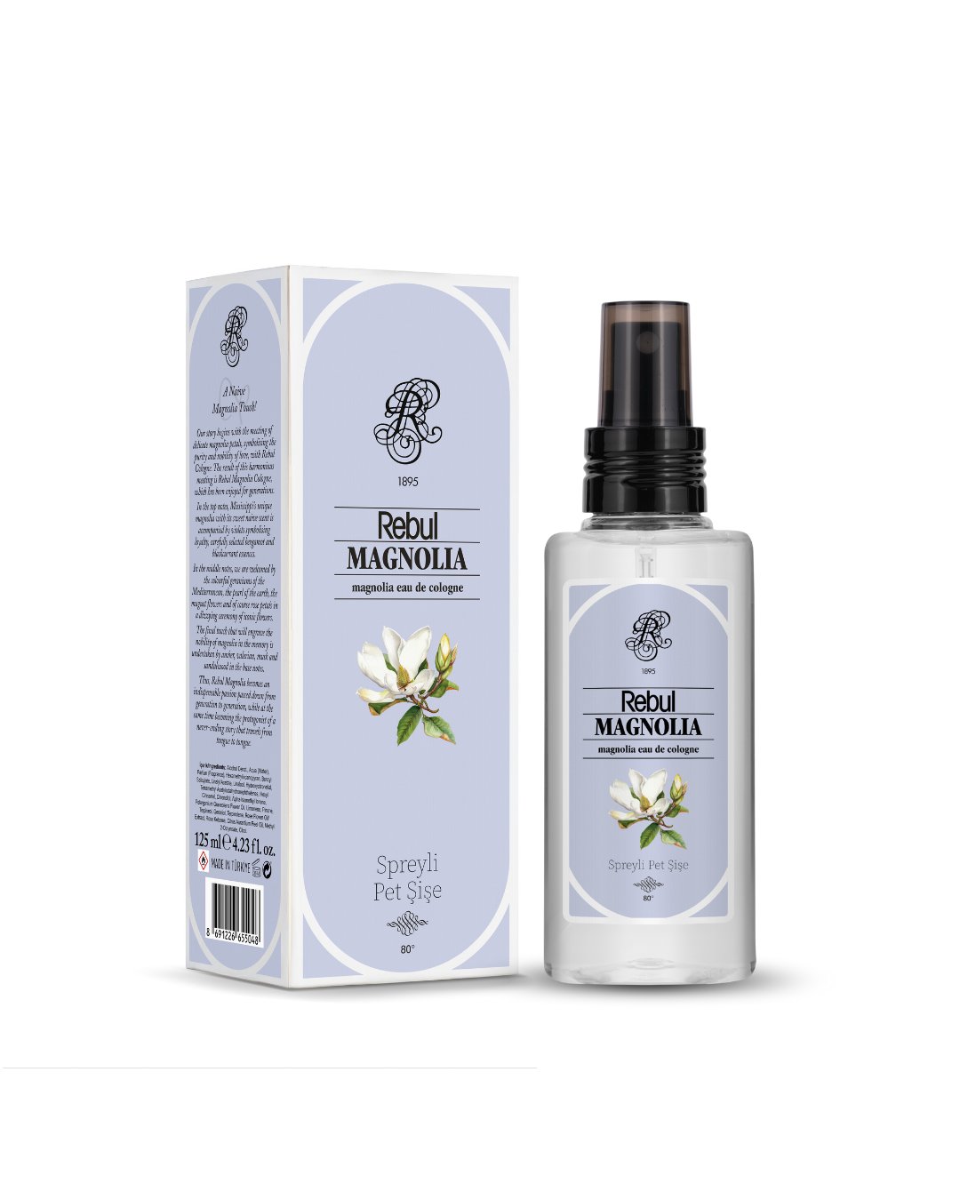 Rebul Magnolia Kolonya 125 ml | Manolya Esintili Çiçeksi ve Zarif Koku