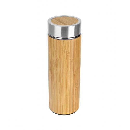 Naturel Bambu Termos 450 ml | Çelik Filtreli Premium Termos