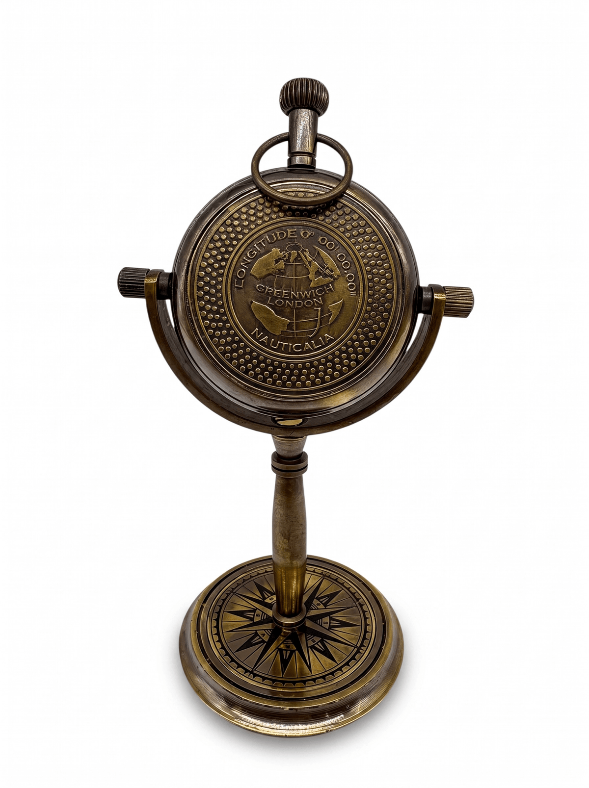 Vintage Pirinç Masaüstü Saat – Greenwich London - zarifceconcept-2