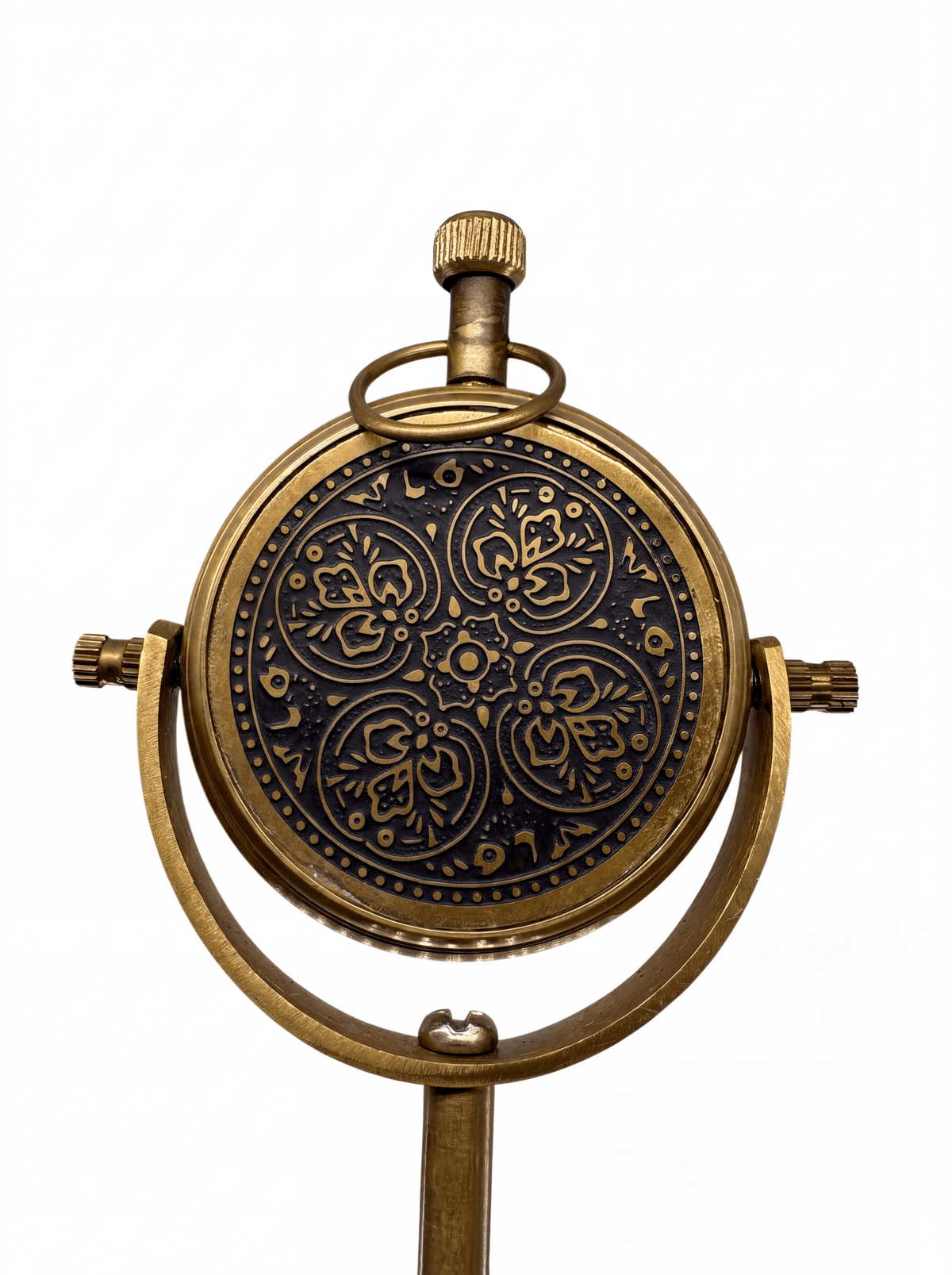 Vintage Pirinç Masaüstü Saat – Victoria London 1876 Denizcilik Serisi - zarifceconcept-5
