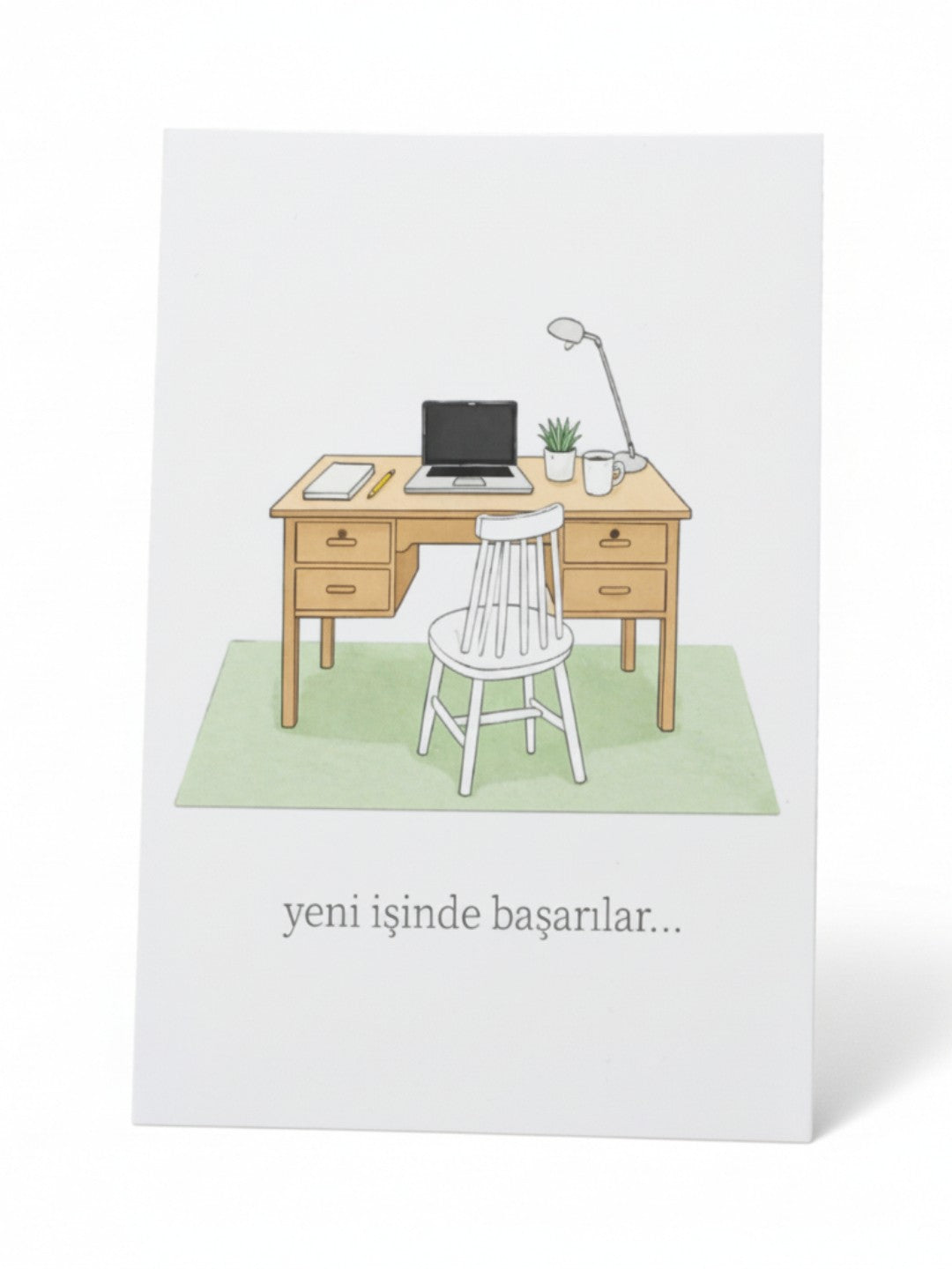 Yeni işinde başarılar not kartı