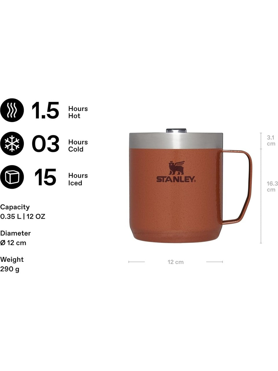 Stanley Classic Legendary Camp Mug 350 ml | Kil Rengi Termos Bardak