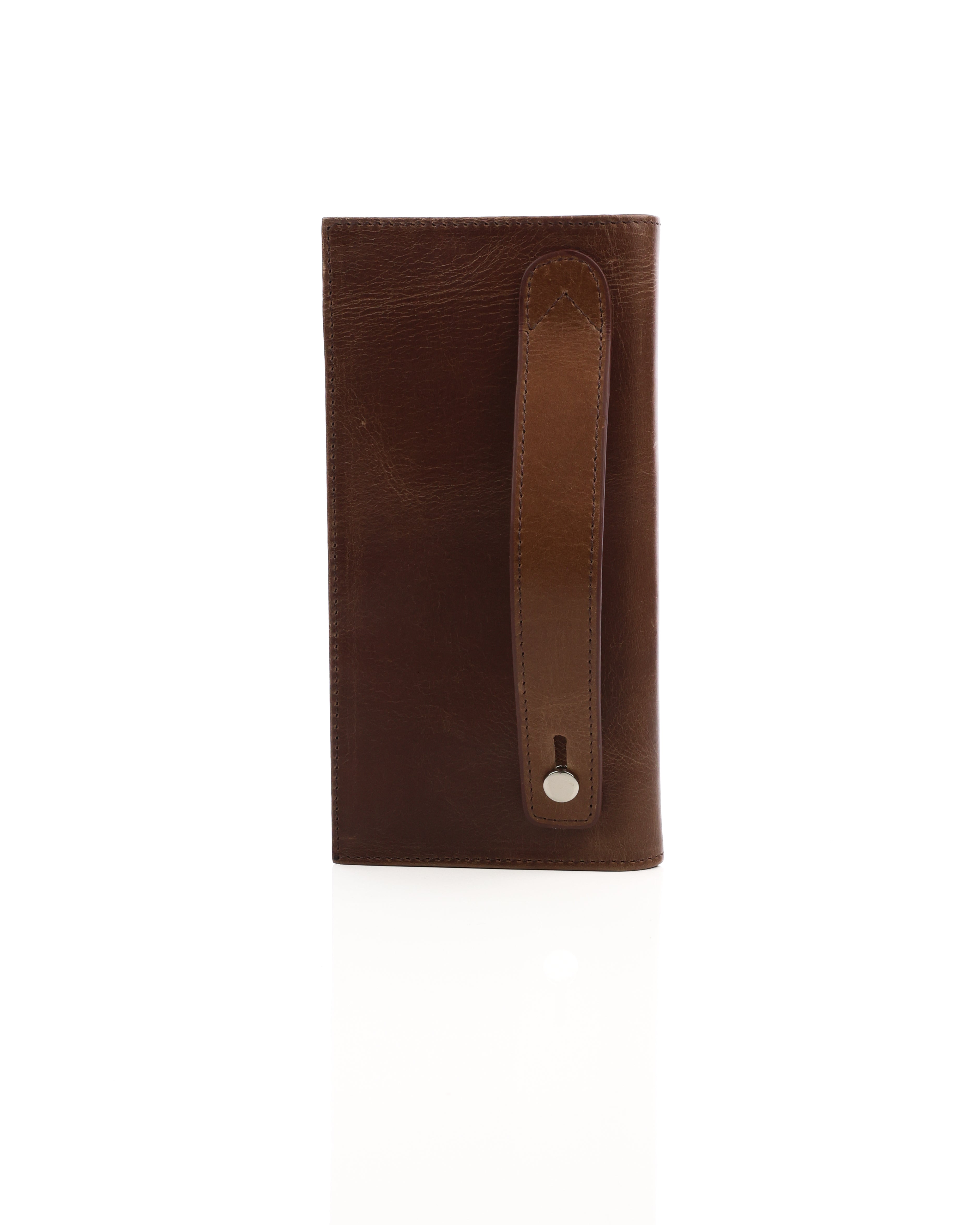 Vintage Kahve - Hakiki Deri Portföy Cüzdan – El İşçiliği Unisex Uzun Model Cüzdan