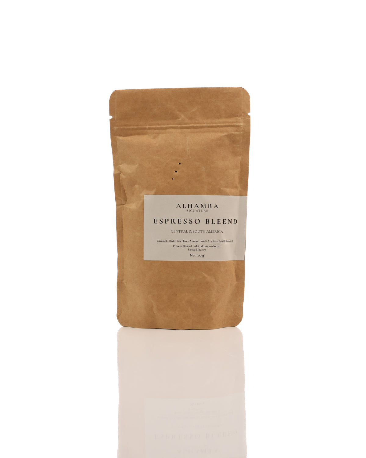 Alhamra Signature Espresso Blend – Taze Çekilmiş %100 Arabica Kahve (100 g)