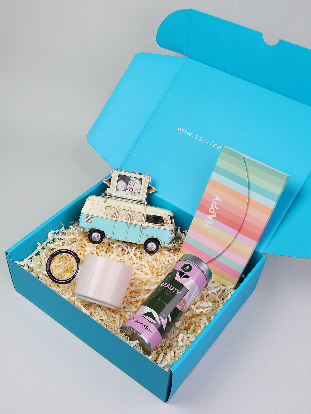 Nostaljik Mavi Minibüs Hediye Kutusu