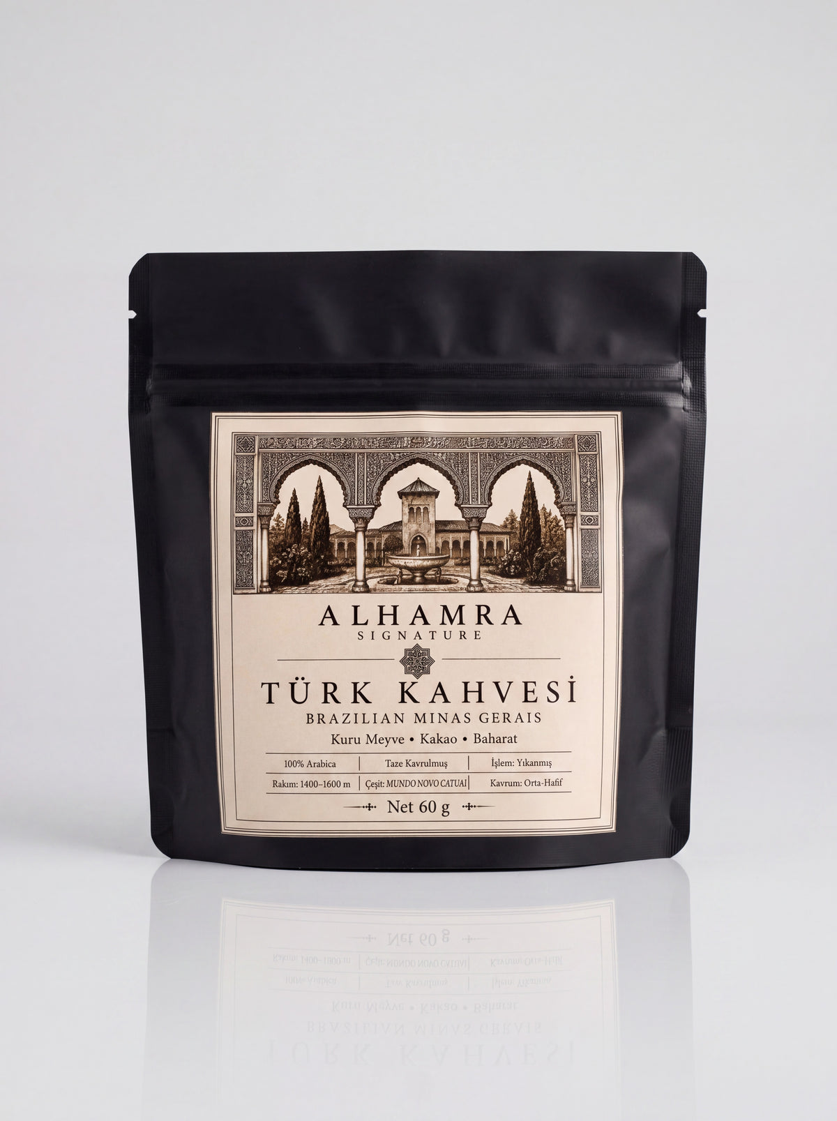 Alhamra Signature Taze Çekilmiş Türk Kahvesi – Brazilian Minas Gerais (60 g)