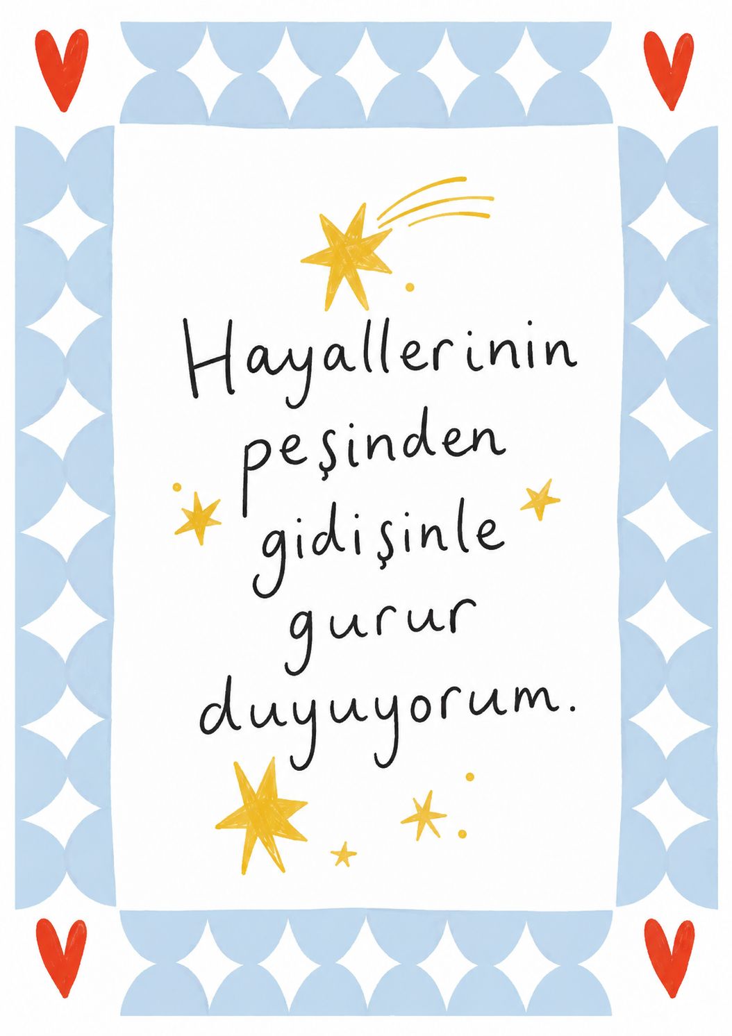 Hayallerinin Peşinde – Tebrik Kartı