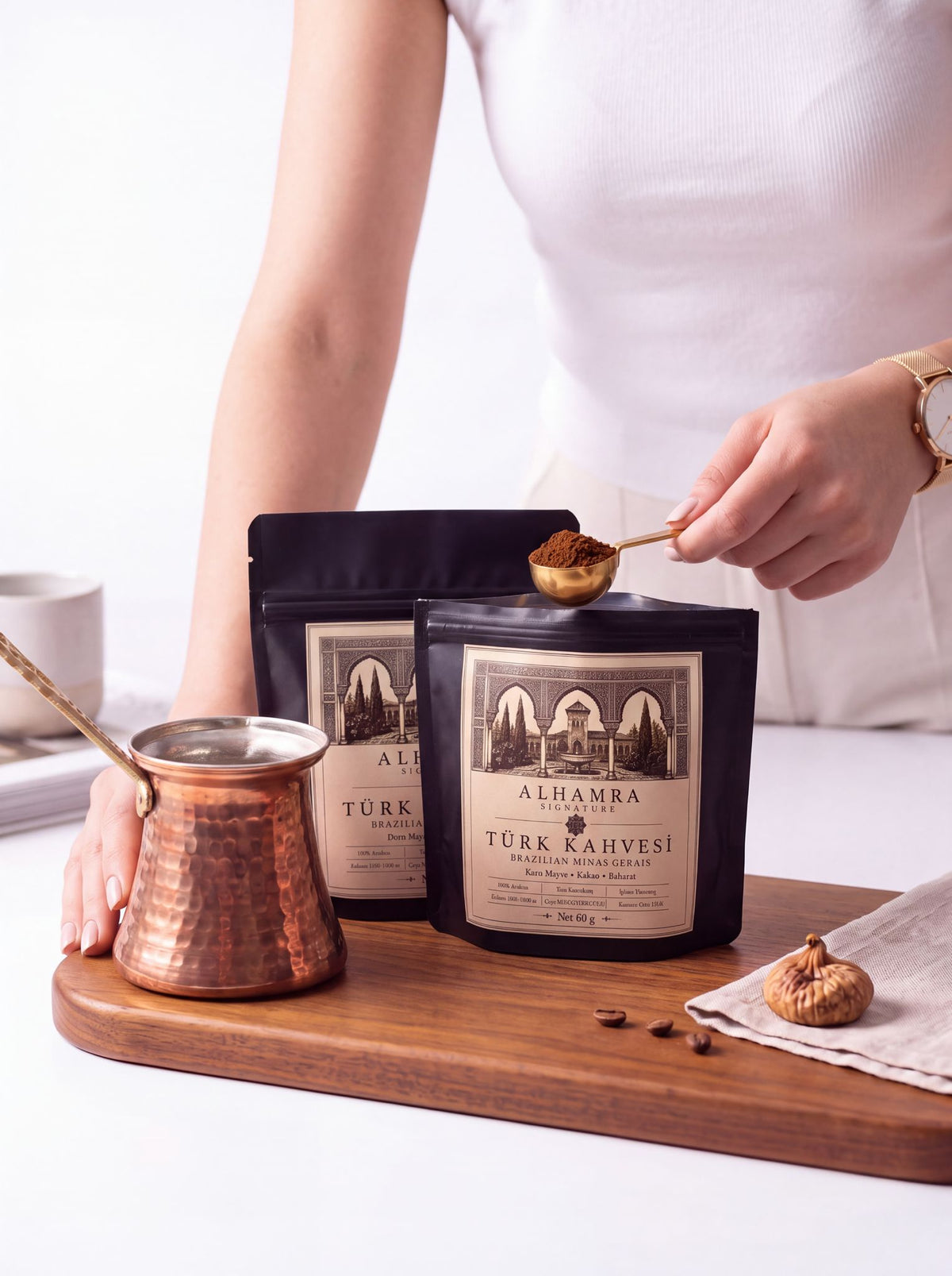 Alhamra Signature Taze Çekilmiş Türk Kahvesi – Brazilian Minas Gerais (60 g)
