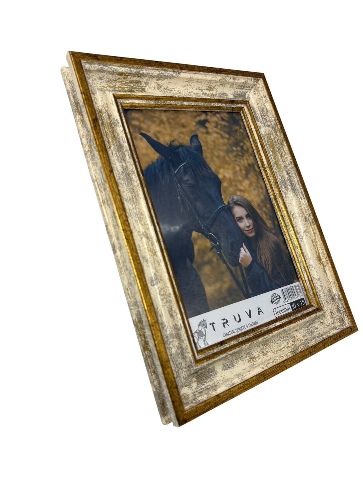 Antique Ivory Gold Fotoğraf Çerçevesi – Kırık Beyaz ve Altın, 10×15 cm - zarifceconcept-1