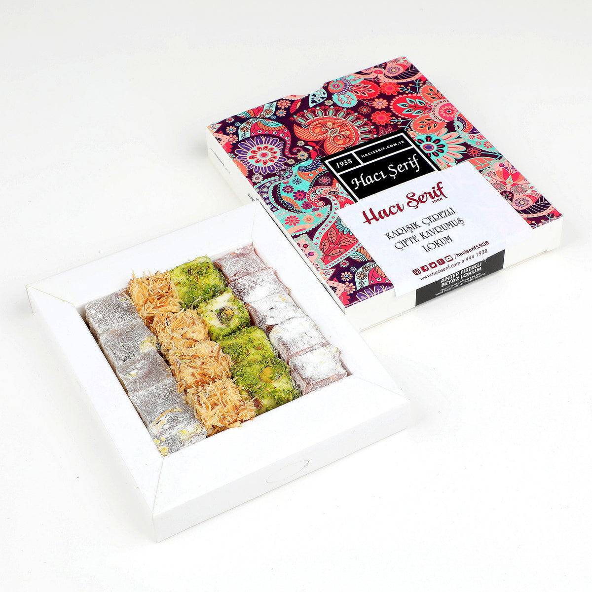 Hacı Şerif Çifte Kavrulmuş Karışık Lokum 125 gr – Geleneksel Premium Lokum Seçkisi