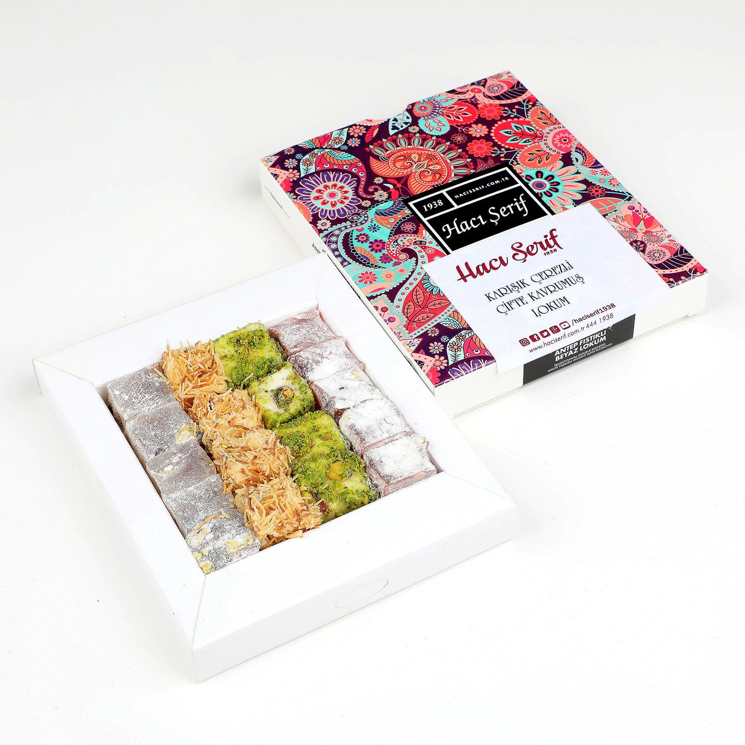 Hacı Şerif Çifte Kavrulmuş Karışık Lokum 125 gr – Geleneksel Premium Lokum Seçkisi