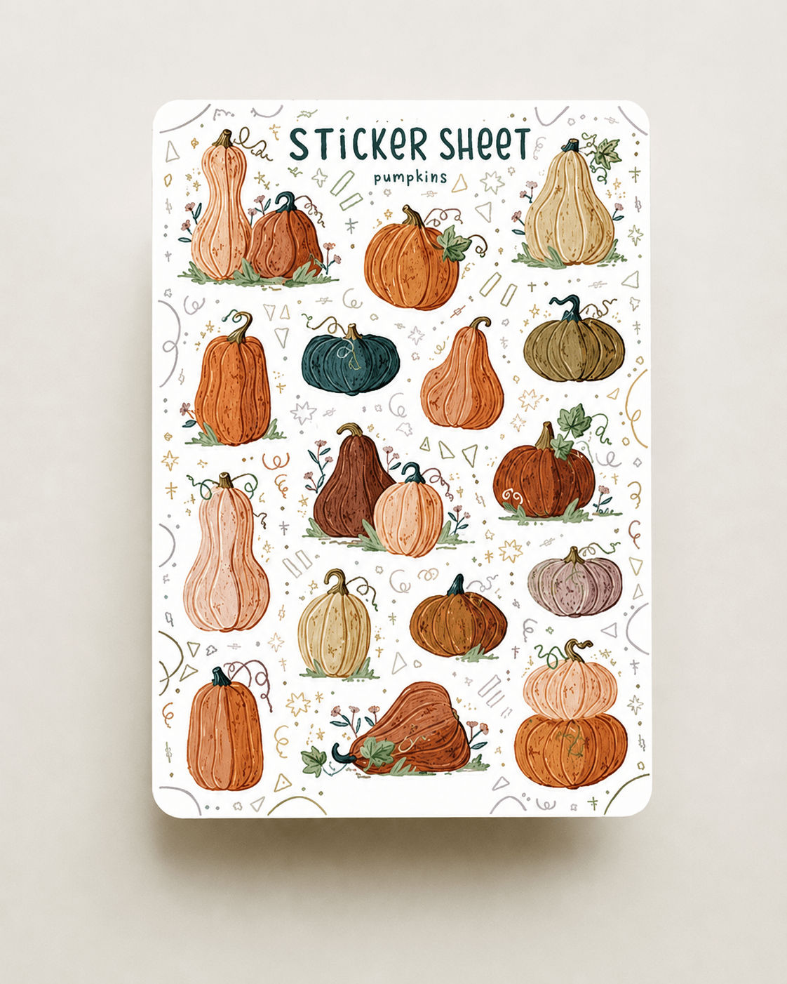 Doğa & Sonbahar Temalı Sticker Sheet – Dekoratif Sticker 10 x 15 cm - zarifceconcept-3