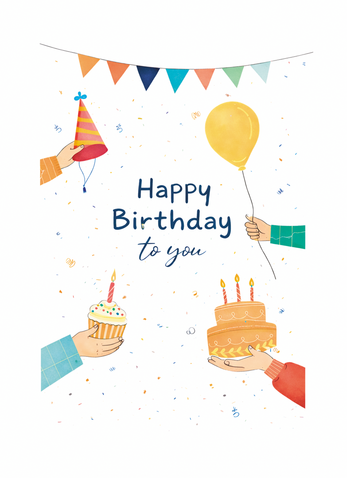 happy birthday doğum günü hediye not kartı