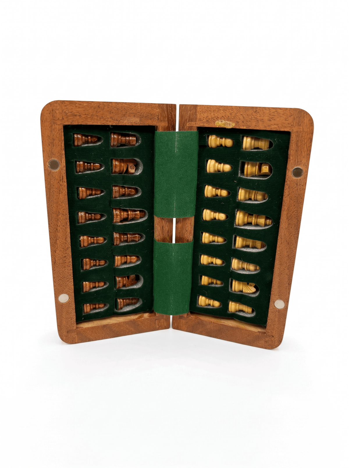El İşçiliği Gül Ağacı Mıknatıslı Satranç Takımı 12,5 cm – Mini / Cep Boy - zarifceconcept-3