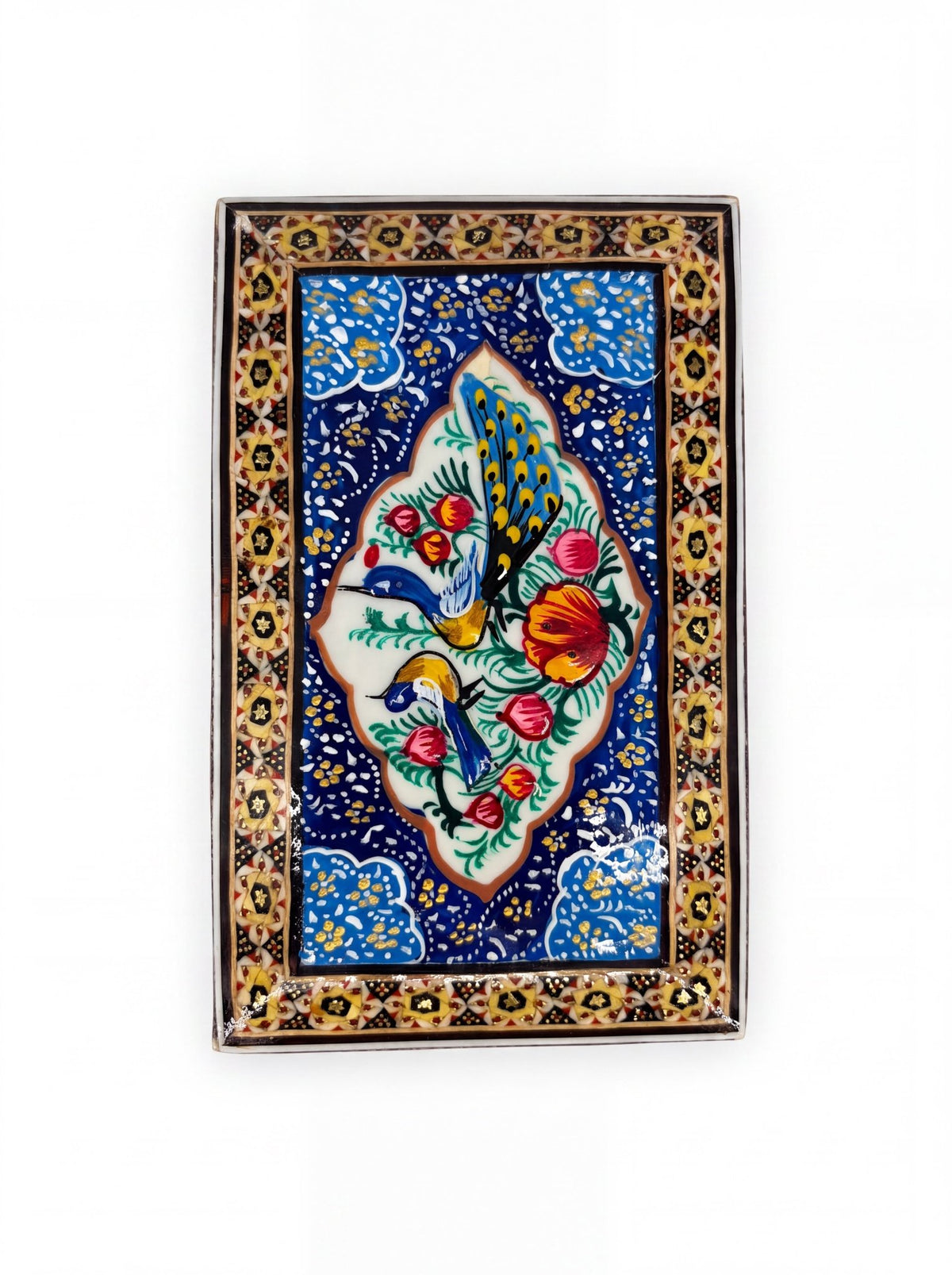 El İşçiliği İran Hatem Kutu – Mavi Bahçe | 16 × 10 cm - zarifceconcept-2