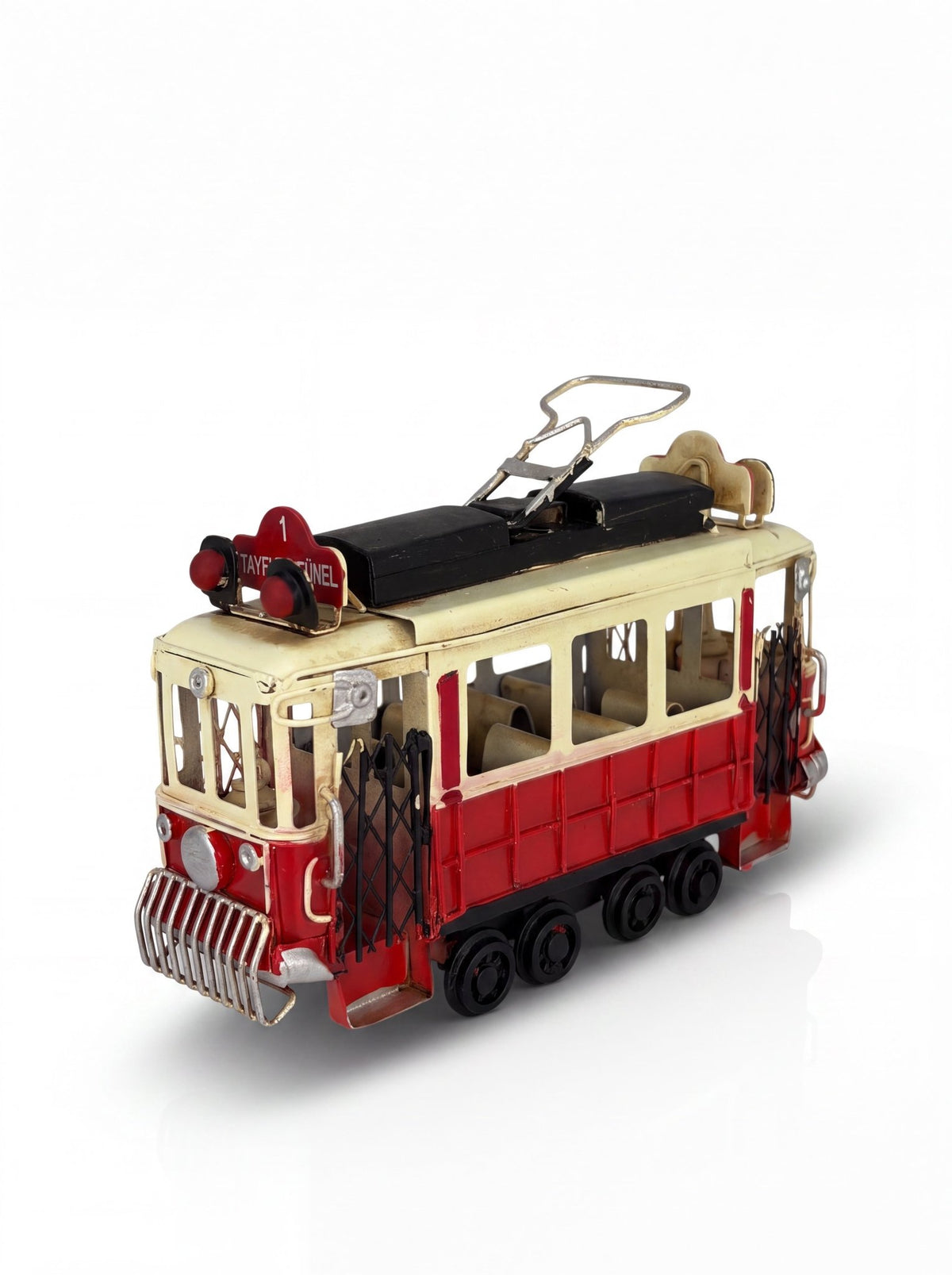 El İşçiliği Metal Nostaljik Tramvay Dekoratif Obje – 19 × 12 cm - zarifceconcept-3