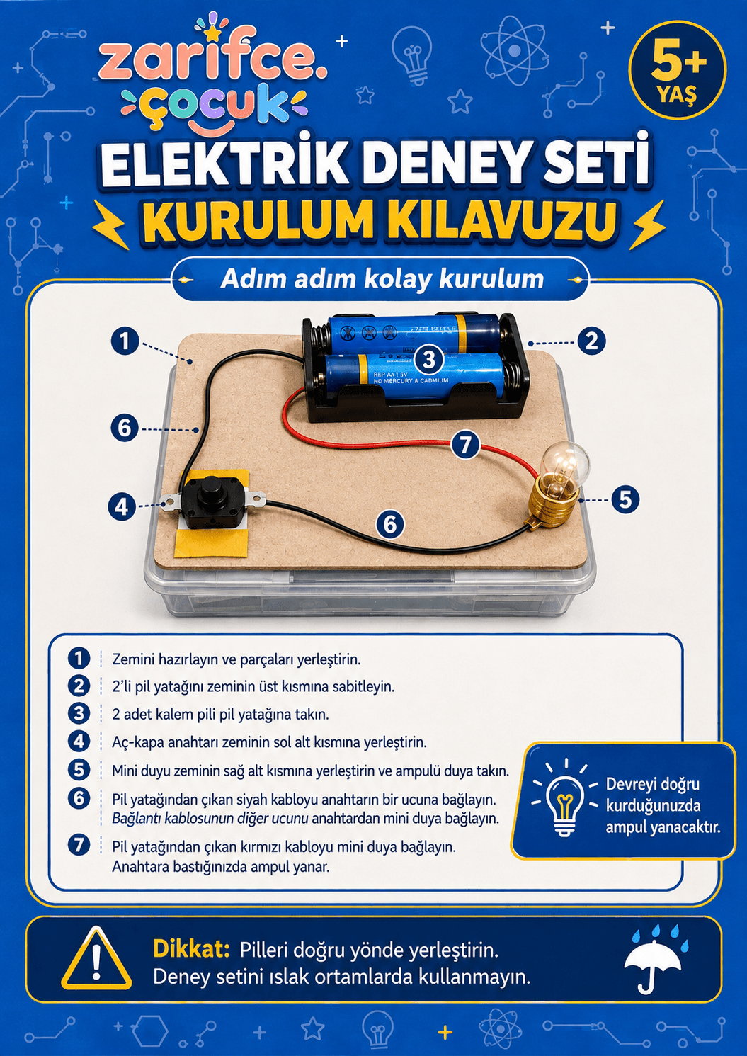 Elektrik Deney Seti – Basit Elektrik Devresi | 5+ Yaş - zarifceconcept-3