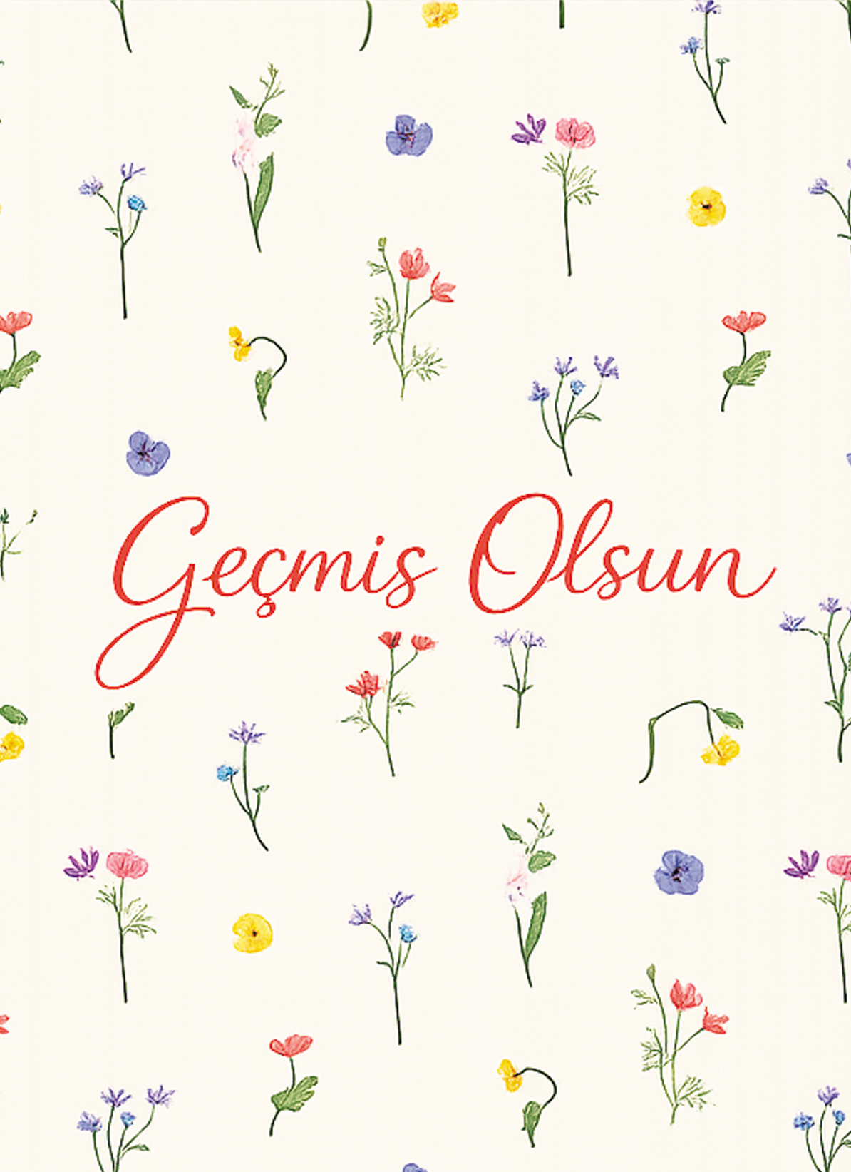 Geçmiş Olsun! - not kartı