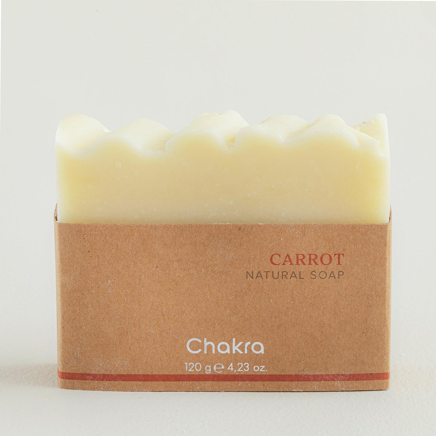 Chakra Doğal Havuç Sabunu 120 gr | Vegan ve Parabensiz Doğal Bakım Sabunu