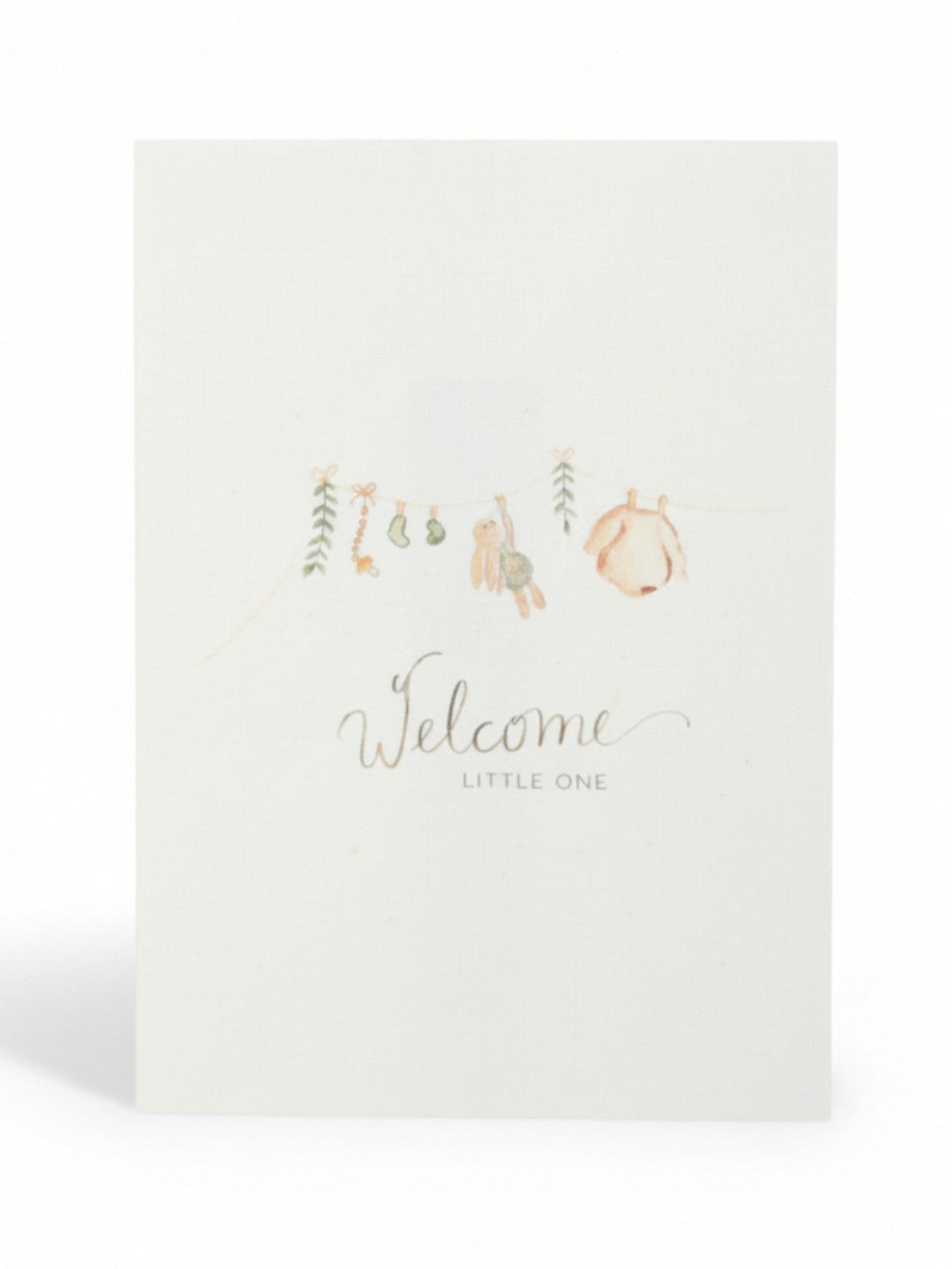 welcome little one hoşgeldin bebek not kartı