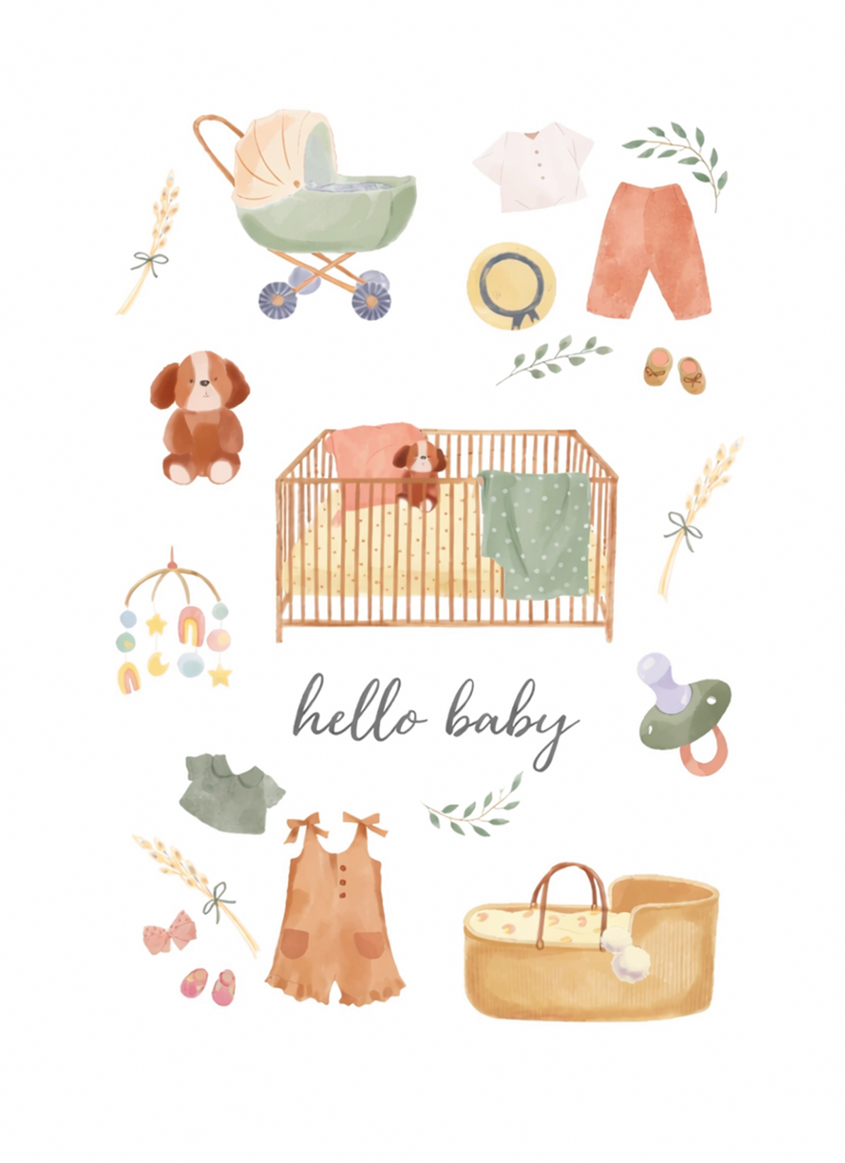 hellobaby hos geldin bebek hediye not karti